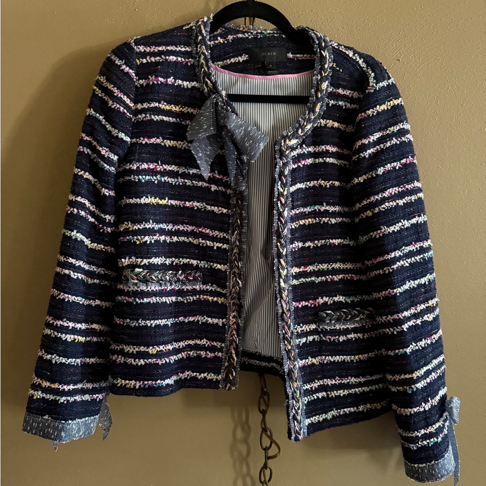 J Crew Multicolor Tweed Women's Jacket